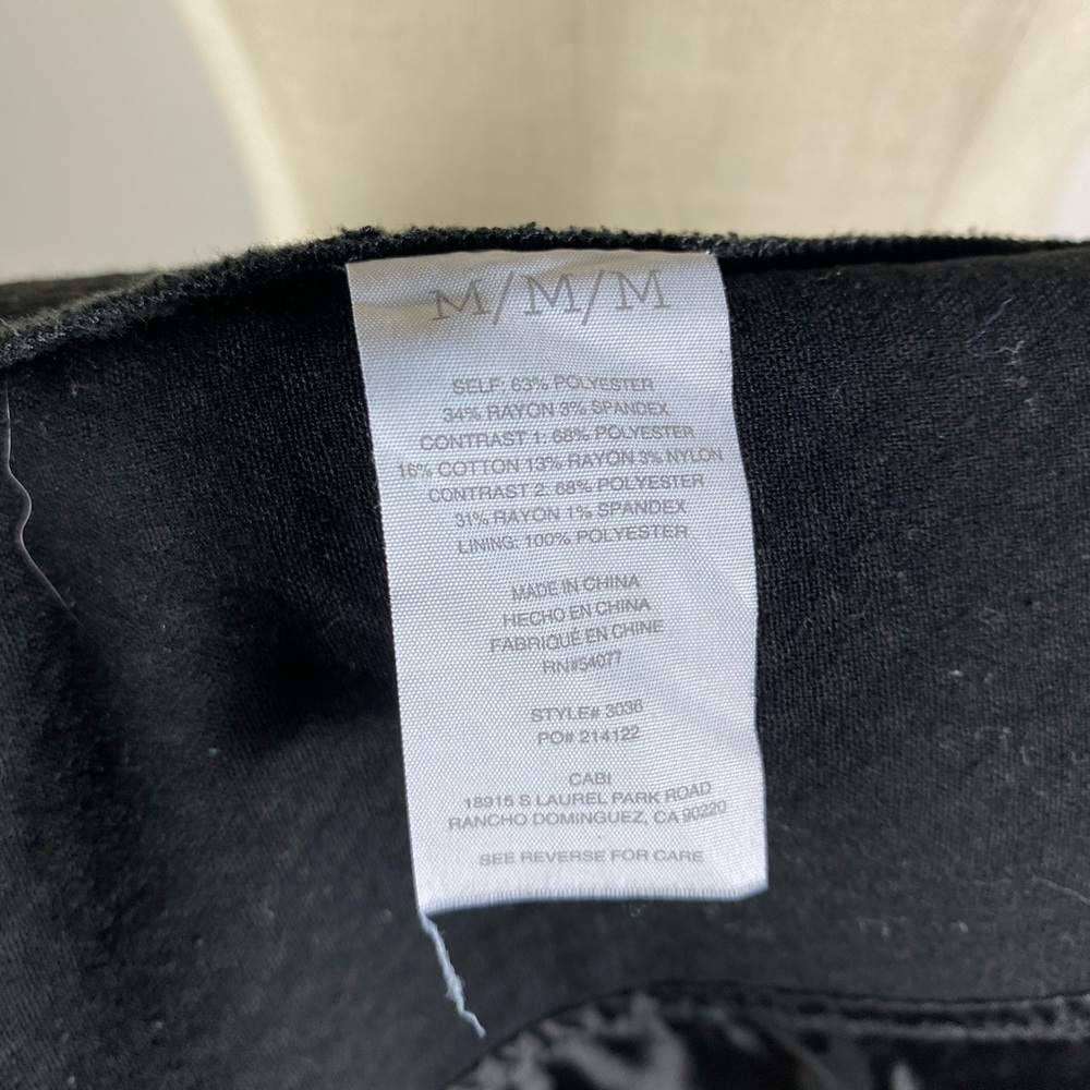 CABI Panel Media Black Snap Front Blazer Jacket Black Womens Medium - Picture 8 of 8